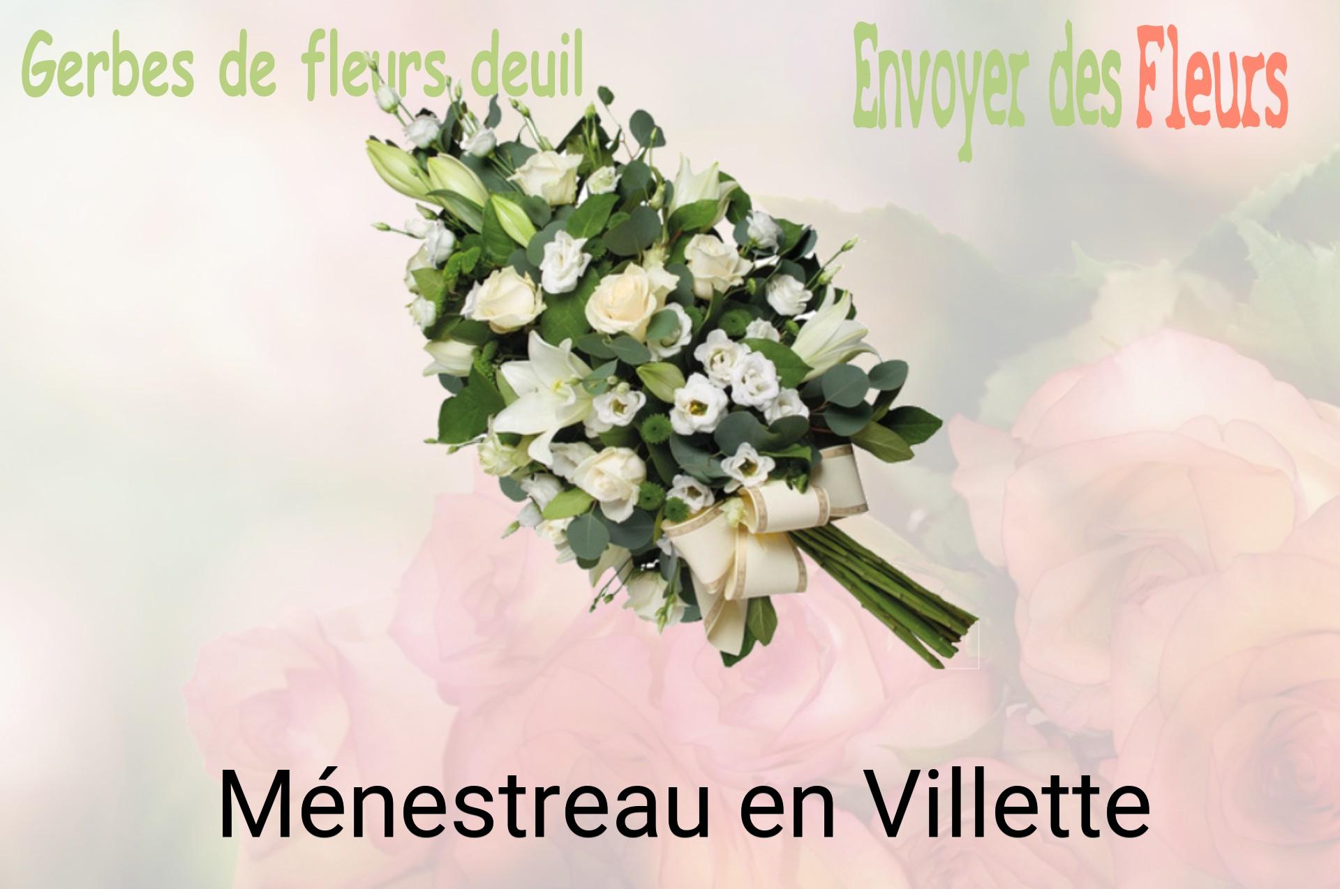 Gerbe de fleurs de deuil livrée à Ménestreau-en-Villette